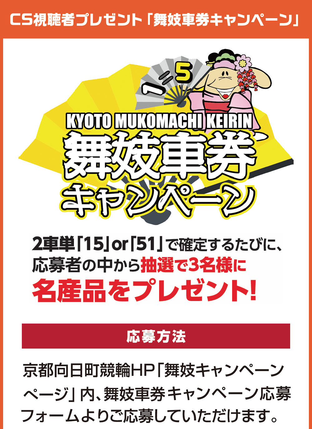 舞妓車券キャンペーン